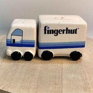 Vintage Fingerhut Delivery Truck Ceramic Salt and Pepper Shakers